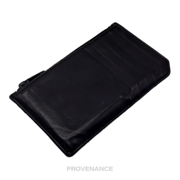 🔴 SLP Fragment Zip Card Holder Wallet - Black Leather - Picture 3 of 7